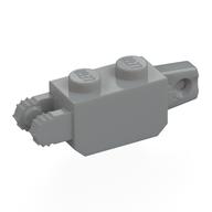 Деталь LEGO Hinge Brick 1 x 2 Locking with 1 Finger Vertical End and 2 Fingers Vertical End, 7 Teeth, Светлый сине-серый