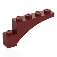 Деталь LEGO Кирпичик-арка 1 x 5 x 2, Темно-красный