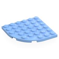 Деталь LEGO Пластина круглая угловая 6 x 6, Ярко-светло-голубой