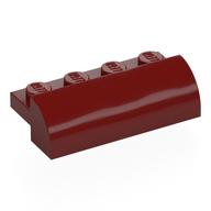 Деталь LEGO Кирпичик изогнутый 2 x 4 x 1, Темно-красный