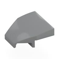 Деталь LEGO Brick Wedged, Curved 2 x 2 x 2/3 with Notches 27°, Светлый сине-серый