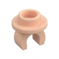 Деталь LEGO Plate Round 1 x 1 with Hollow Stud and Underside Clip, Светлый телесный