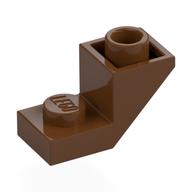 Деталь LEGO Скос перевёрнутый 45° 2 x 1, с вырезом 2/3, Красно-коричневый