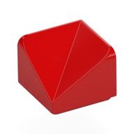 Деталь LEGO Brick Sloped 30° 1 x 1 x 2/3 Double Concave, Красный