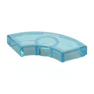 Деталь LEGO Tile 2 x 2 Curved, Macaroni, Center Anti-Stud, Прозрачный светло-голубой