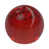 Деталь LEGO Minifig Helmet Round Sphere with Small Hole, Прозрачный красный