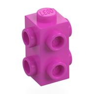 Деталь LEGO Brick Special 1 x 1 x 1 2/3 with 6 Studs on 3 Sides, Темно-розовый