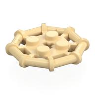 Деталь LEGO Plate Special 2 x 2 with Bar Frame Octagonal, Reinforced, Completely Round Studs, Песочный