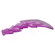 Деталь LEGO Wave / Lightning 5 x 6 with Axle Hole, Прозрачный темно-розовый