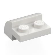 Деталь LEGO Brick Curved 2 x 2 with 1 x 2 Cutouts, Белый