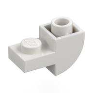 Деталь LEGO Brick Curved Inverted 1 x 2 with 1 x 1 Cutouts, Белый