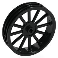 Деталь LEGO Wheel 56 x13 with Spokes, Черный