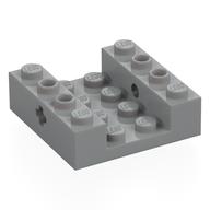 Деталь LEGO Brick Special 4 x 4 with Axle Holes, 2 x 4 Recessed Center, Светлый сине-серый