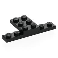 Деталь LEGO Plate Special 1 x 6 Double with 2 x 3 Extension, Черный
