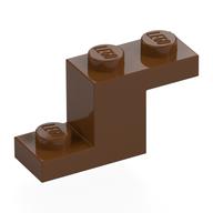 Деталь LEGO Кронштейн 1 x 3 x 1 1/3, Красно-коричневый