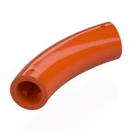 Деталь LEGO Brick Round 1 x 1 D. Tube with 45° Elbow and Axle Holes (Crossholes) at Each End, Красно-оранжевый