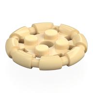Деталь LEGO Plate Special 2 x 2 with Bar Frame Round, Песочный