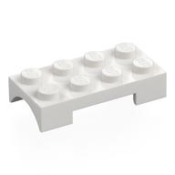Деталь LEGO Wheel Arch, Mudguard 2 x 4 Studded, Rounded Arch, Белый