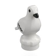 Деталь LEGO Animal, Bird, Pigeon with Black Beak, Feathers pattern, Белый