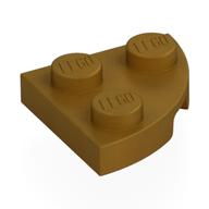 Деталь LEGO Пластина круглая угловая 2 x 2, Жемчужно-золотой