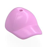 Деталь LEGO Minifig Cap - Short Curved Bill with Seams and Hole on Top, Ярко-розовый