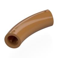 Деталь LEGO Brick Round 1 x 1 D. Tube with 45° Elbow and Axle Holes (Crossholes) at Each End, Средне-темный телесный
