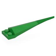 Деталь LEGO Plate Special 1 x 2 with Angular Extension and Flexible Orange Tip [Dark Green], Ярко-зеленый