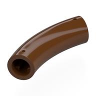 Деталь LEGO Brick Round 1 x 1 D. Tube with 45° Elbow and Axle Holes (Crossholes) at Each End, Красно-коричневый
