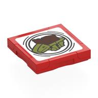 Деталь LEGO Tile Special 2 x 2 with SMART Tag with Dewback print, Красный