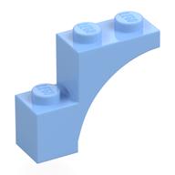 Деталь LEGO Brick Arch 1 x 3 x 2, Straight End, Ярко-светло-голубой