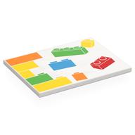 Деталь LEGO Tile 6 x 8 with LEGO Bricks, Wall print, Белый