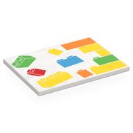 Деталь LEGO Tile 6 x 8 with LEGO Bricks, Wall print, Белый
