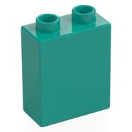 Деталь LEGO Кирпичик 1 x 2 x 2, Темно-бирюзовый