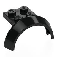 Деталь LEGO Wheel Arch, Mudguard 3 x 4 x 1 2/3 with 2 x 2 Plate, Черный