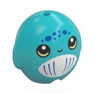 Деталь LEGO Pillow Plush Toy with Narwhal, White Chest, Dark Blue Dots print, Средне-лазурный