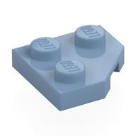 Деталь LEGO Пластина-клин 2 x 2, со срезанным углом, Песочно-синий