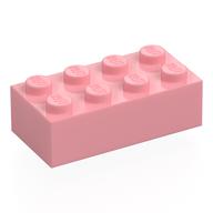 Деталь LEGO Кирпичик 2 x 4, Теплый розовый