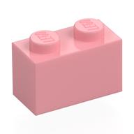 Деталь LEGO Кирпичик 1 x 2, Теплый розовый