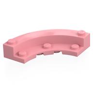 Деталь LEGO Brick Round 5 x 5 Macaroni with 1 / 3 Inner Side, Теплый розовый