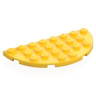 Деталь LEGO Пластина круглая угловая двойная 4 x 8, Желтый