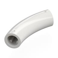 Деталь LEGO Brick Round 1 x 1 D. Tube with 45° Elbow and Axle Holes (Crossholes) at Each End, Белый