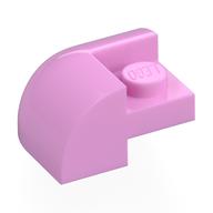 Деталь LEGO Brick Curved 2 x 2 x 1 with Curved Top - Corner, Ярко-розовый