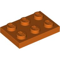 Деталь LEGO Пластина 2 x 3, Красно-оранжевый