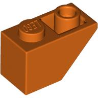Деталь LEGO Скос перевёрнутый 45° 2 x 1, Красно-оранжевый