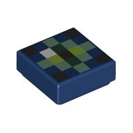 Деталь LEGO Tile 1 x 1 with Pixelated Eye of Ender print, Темно-синий