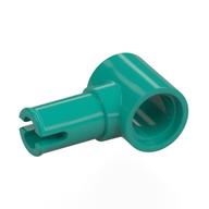 Деталь LEGO Technic Pin Connector Hub with 1 Pin with Friction Ridges Lengthwise [Square Holes], Темно-бирюзовый