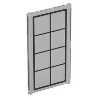 Деталь LEGO Glass for Window 1 x 4 x 6 with Black Lattice print, Прозрачный бесцветный