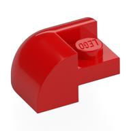Деталь LEGO Brick Curved 2 x 2 x 1 with Curved Top - Corner, Красный