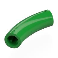 Деталь LEGO Brick Round 1 x 1 D. Tube with 45° Elbow and Axle Holes (Crossholes) at Each End, Ярко-зеленый