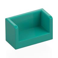 Деталь LEGO Panel 1 x 2 x 1 with Rounded Corners and 2 Sides, Темно-бирюзовый